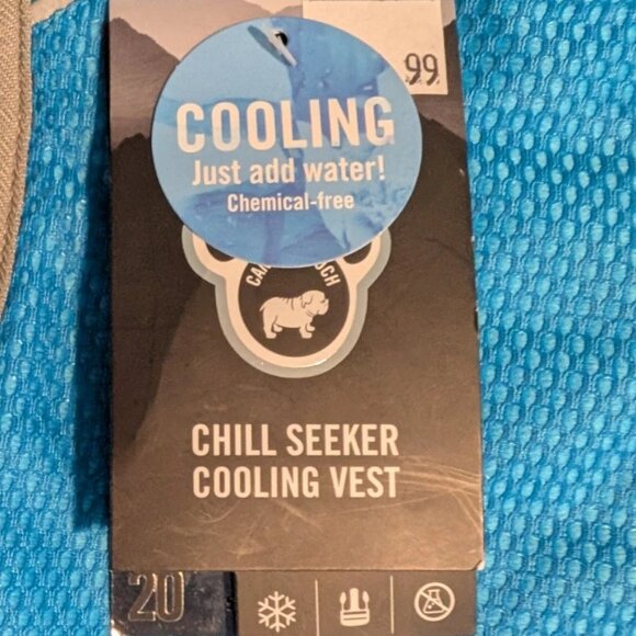 Canada Pooch - Chill Seeker Cooling Vest Breathable Mesh Blue Size 20 33-40 Lbs - Picture 4 of 4